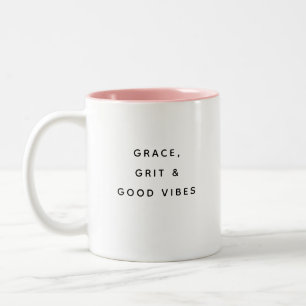 Bicolor Taza Divertida Moderna Gracia Tenacidad Y Buenos V