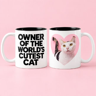 Bicolor Taza divertida para amantes de gatos, gato mamá, g