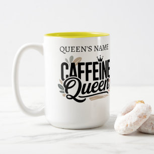Bicolor Taza divertida para amantes del café, regalo para