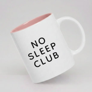 Bicolor Taza divertida para el club de mamás sin dormir, r