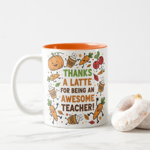 Bicolor Taza divertida para el Día de Acción de Gracias pa