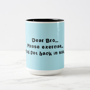 Bicolor taza divertida para el hermano