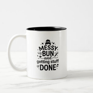 Bicolor Taza divertida para mamá con cita en 2 tonos