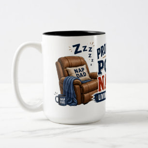 Bicolor Taza divertida para papá dormilón profesional