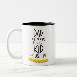 Bicolor Taza divertida para papá que le da la última papa 