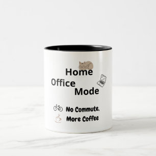 Bicolor Taza divertida para trabajo remoto para compañeros