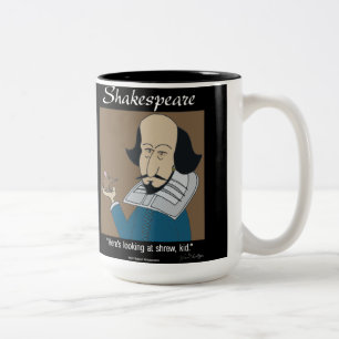 Bicolor Taza divertida - taza de Shakespeare