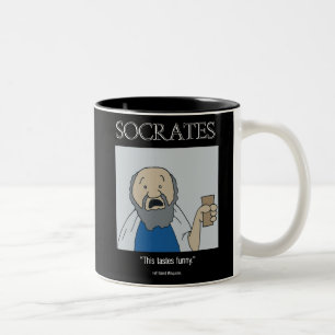 Bicolor Taza divertida - taza de Sócrates