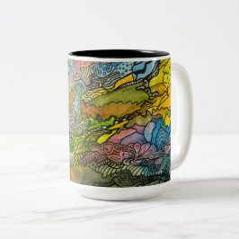 Bicolor Taza Doodle de Jill