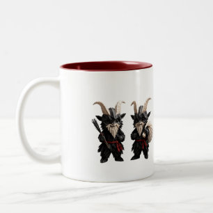 Bicolor Taza dúo de Krampus Chibi Origami
