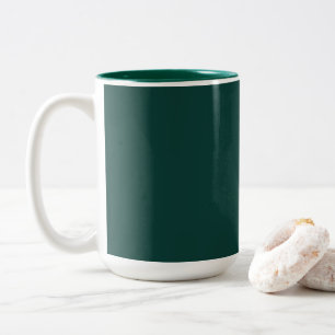Bicolor Taza elegante de dos tonos en acabado verde cazado