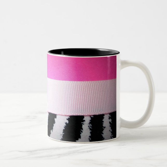 Bicolor Taza elegante de la cebra (Derecha)