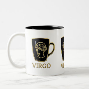 Bicolor Taza elegante del zodiaco Virgo