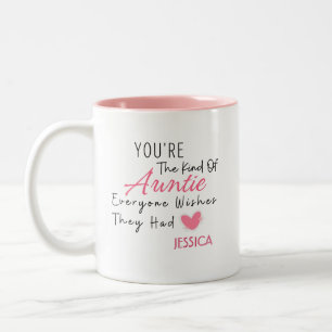 Bicolor Taza elegante personalizada con diseño floral rosa
