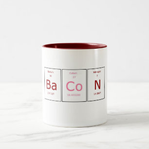 Bicolor Taza elemental del tocino