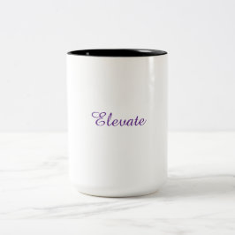 Bicolor Taza Elevate – Vajilla Motivacional Elegante