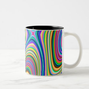 Bicolor Taza elíptica de la diversión
