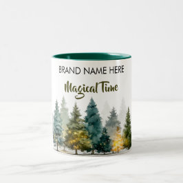 Bicolor Taza Encanto de Navidad • Agrega el Nombre de Tu M