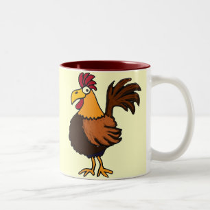 Bicolor Taza enrrollada del gallo AB