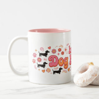 Bicolor Taza Era de Mamá de Perro Dachshund