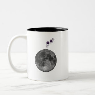 Bicolor Taza espacial de astronauta y luna