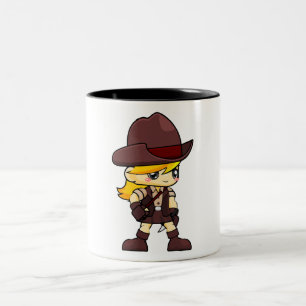 Bicolor Taza Espíritu de Aventurero   Personaje de Vaquera