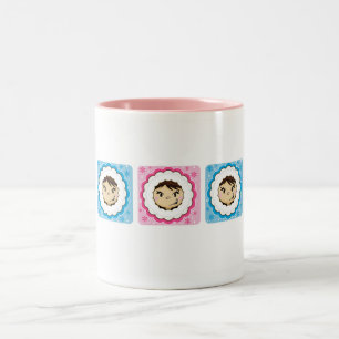 Bicolor Taza esquimal de la cara