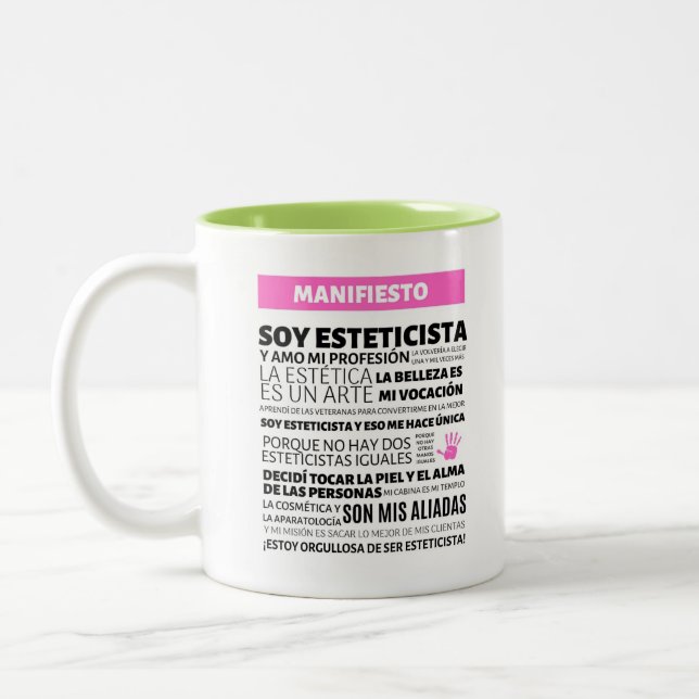 Bicolor Taza Esteticista (Izquierda)