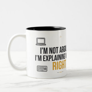 Bicolor Taza Estoy No Discutiendo Estoy Explicando Por Qué