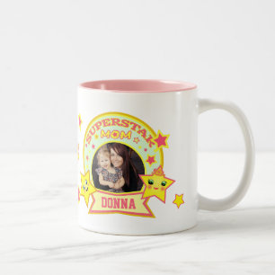 Bicolor Taza estupenda de encargo del día de madre de la