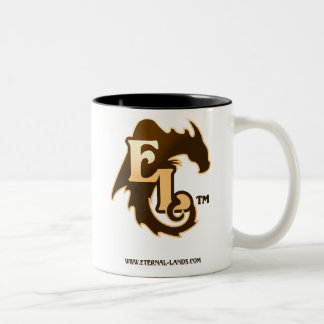 Bicolor Taza eterna del logotipo de las tierras