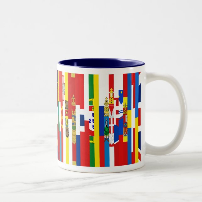 Bicolor Taza europea de las banderas (Derecha)