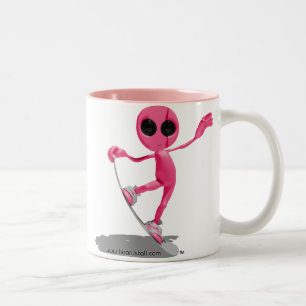 Bicolor Taza extranjera rosada de la snowboard