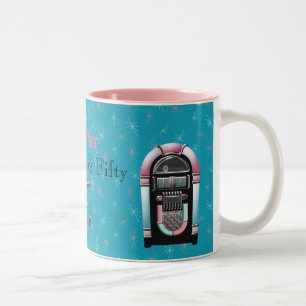 Bicolor Taza fabulosa del cumpleaños de cincuenta