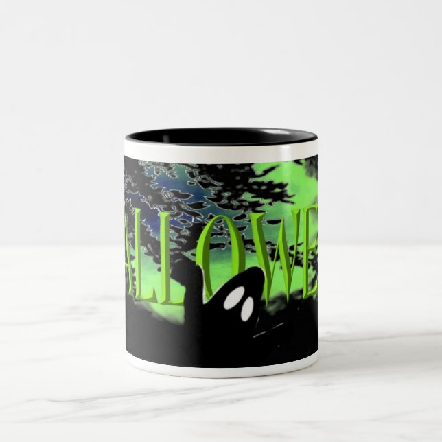 Bicolor Taza fantasmagórica de Halloween (Centro)