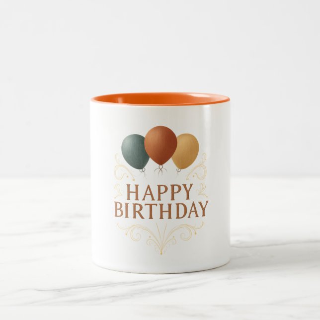 Bicolor Taza - Feliz Cumpleaños (Centro)