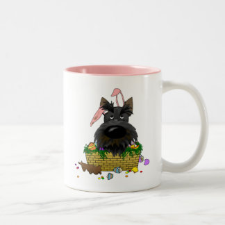 Bicolor Taza feliz de Terrier Pascua del escocés
