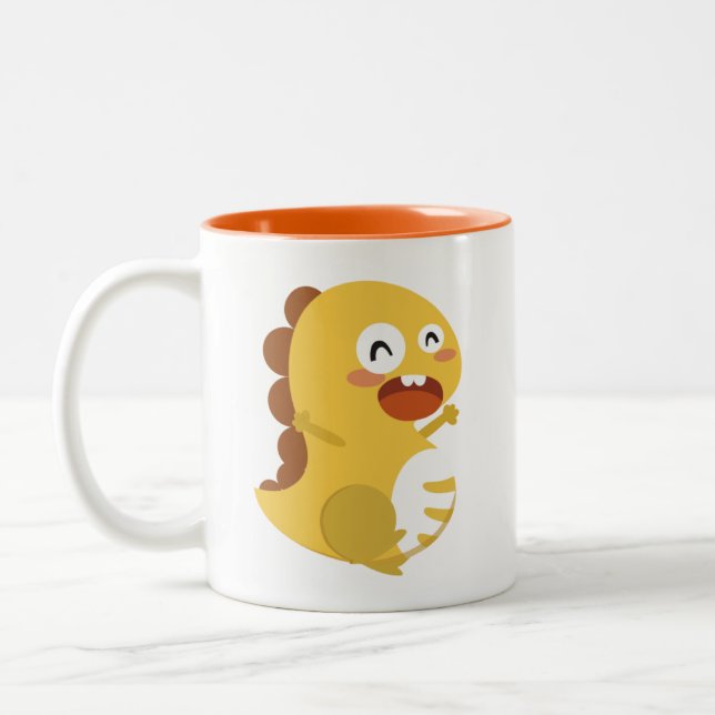 Bicolor Taza feliz de VIPKID Dino (Izquierda)