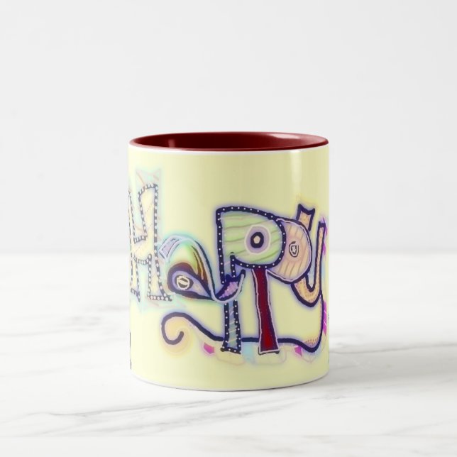 Bicolor Taza feliz del ~ (Centro)