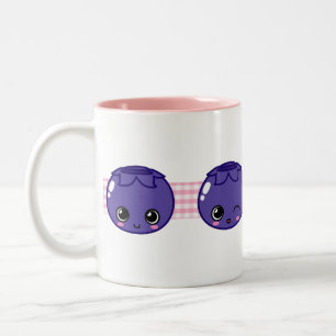 Bicolor Taza feliz del arándano