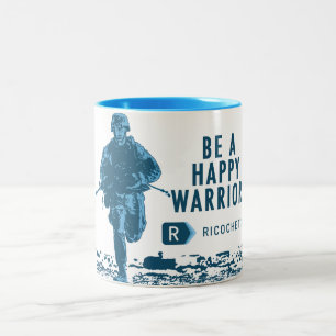 Bicolor Taza feliz del guerrero del rebote
