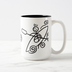 Bicolor Taza feliz del kajak