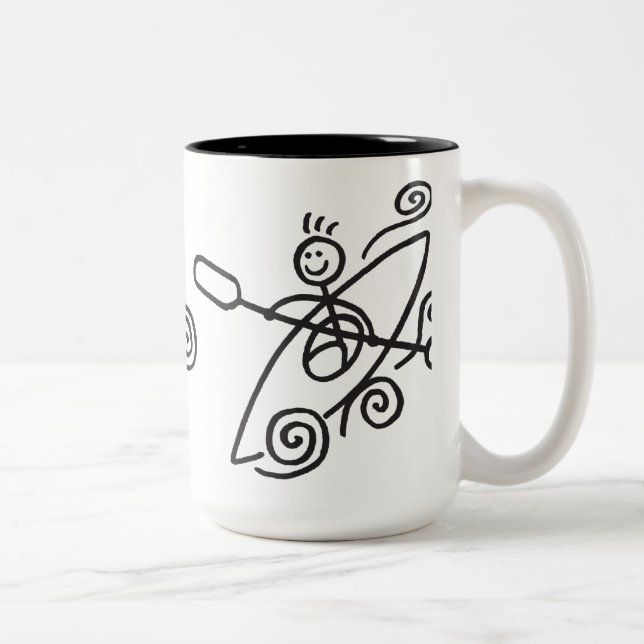 Bicolor Taza feliz del kajak (Derecha)