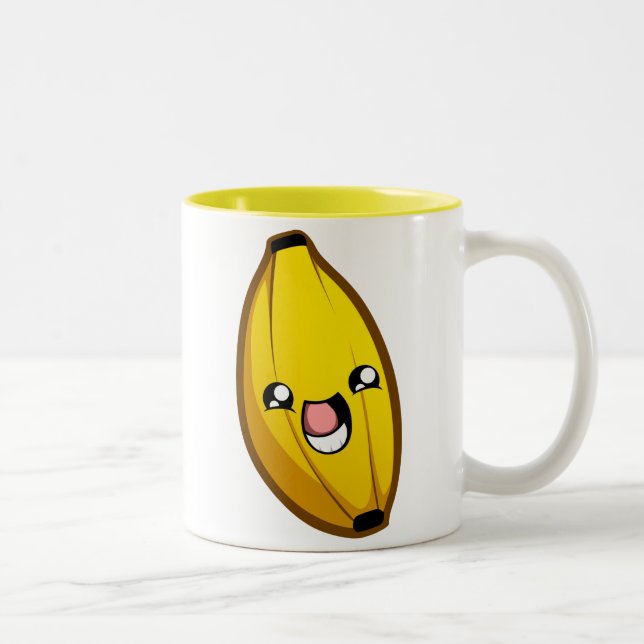 Bicolor Taza feliz del plátano (Derecha)
