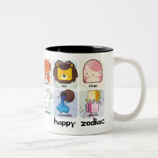 Bicolor Taza feliz del zodiaco