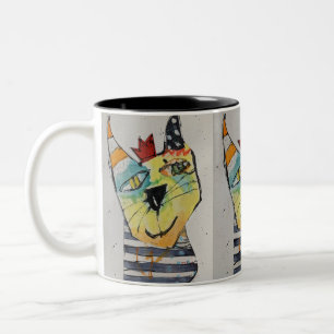 Bicolor Taza Feliz Feliz 11oz