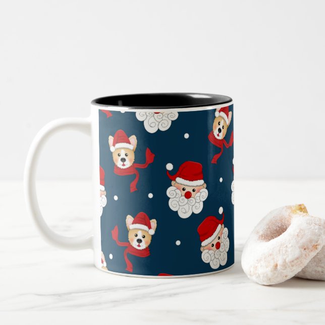 Bicolor Taza Feliz Navidad (Con donut)
