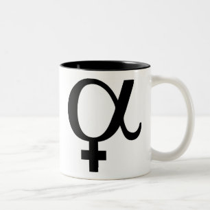 Bicolor Taza femenina alfa