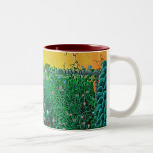 Bicolor taza feroz del gatito de la selva nueva