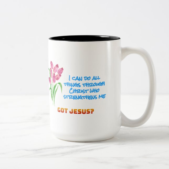 Bicolor Taza Filipenses 4:13 (Derecha)